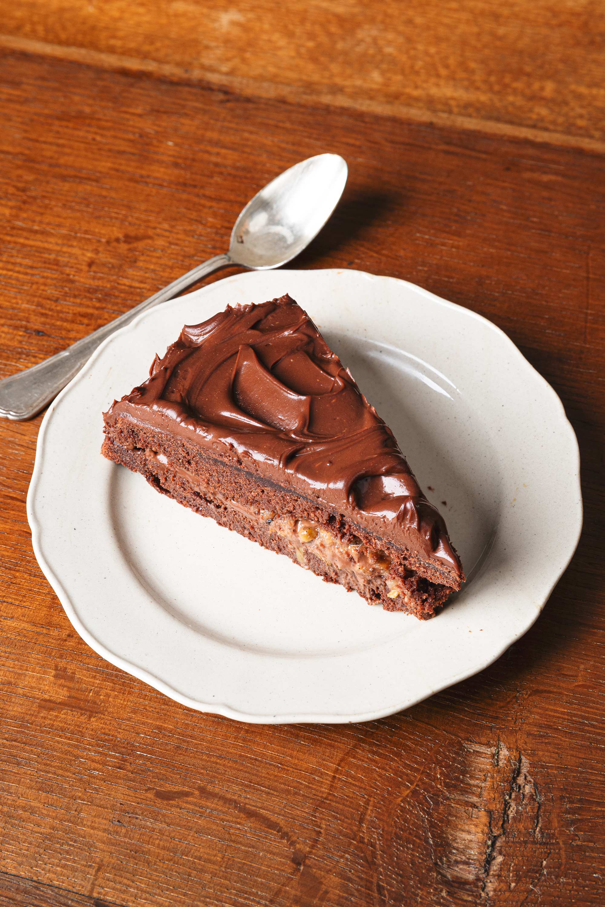 Gâteau poire chocolat et poires confites