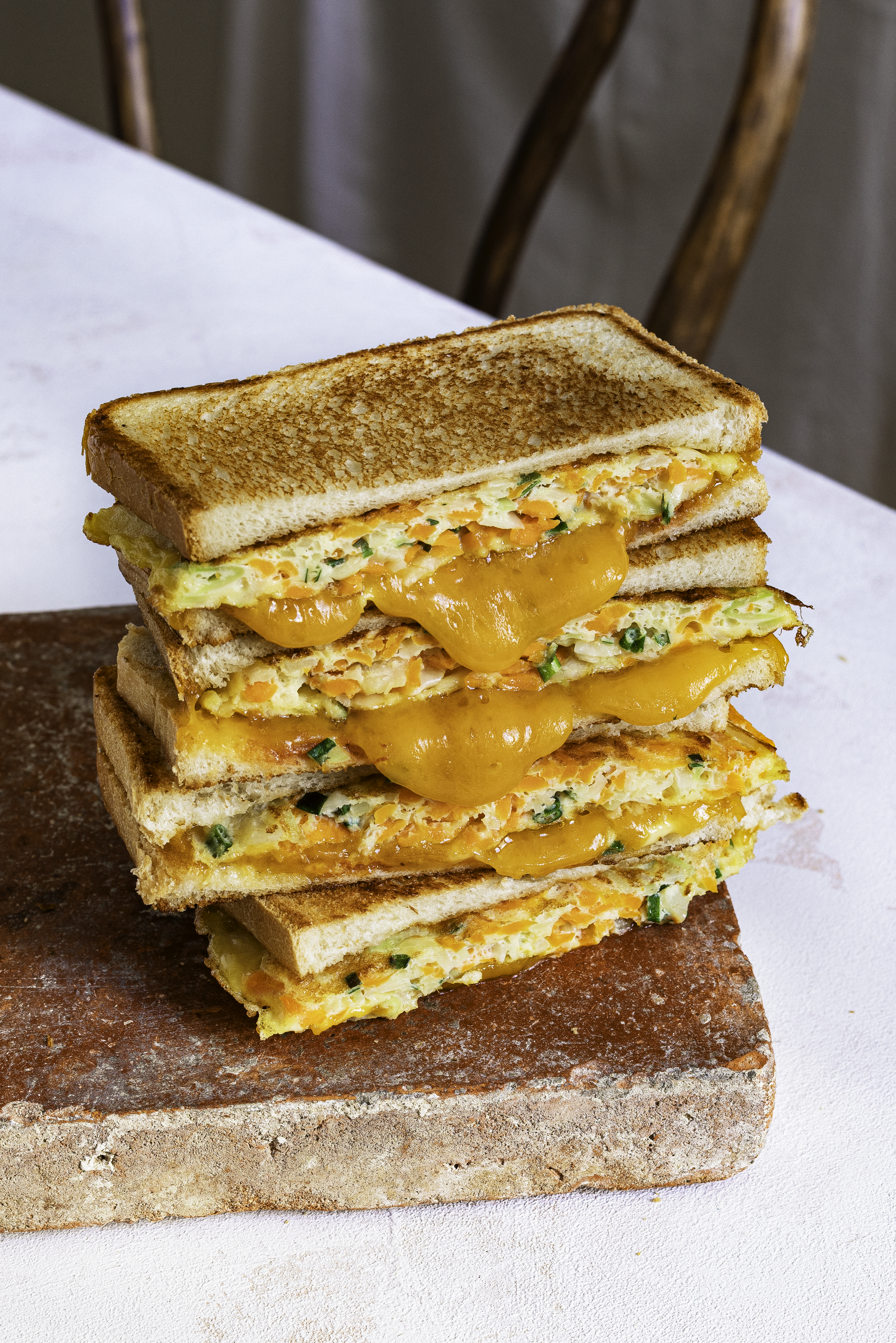 Gilgeori toast : sandwich coréen à l'omelette et légumes