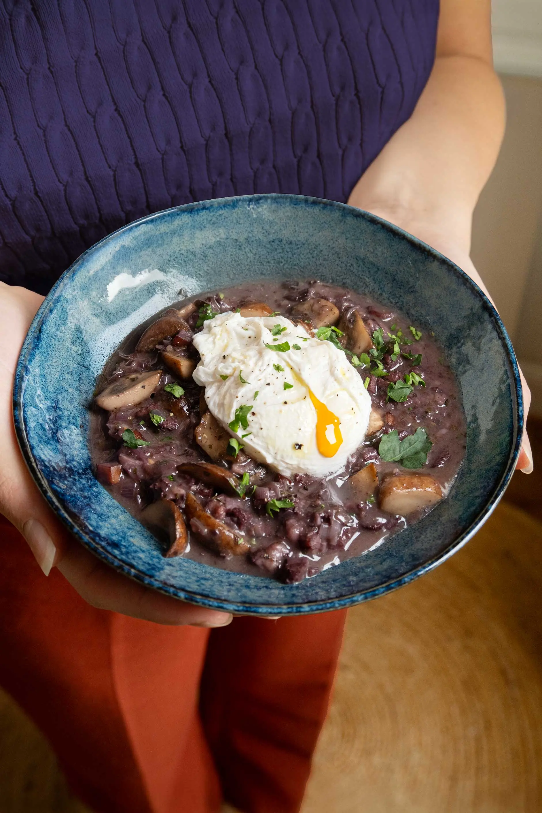 Œuf meurette végétarien aux lardons végétaux