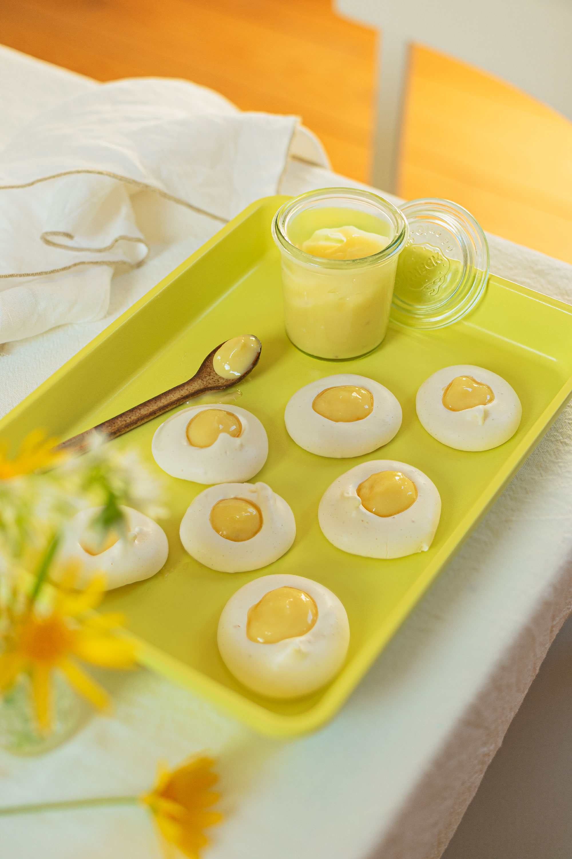 Mini pavlova au lemon curd maison